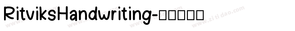 RitviksHandwriting字体转换