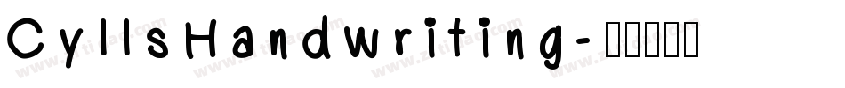 CyllsHandwriting字体转换