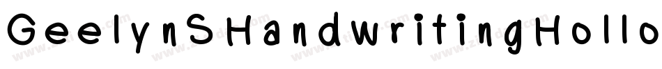 GeelynSHandwritingHollow-DRx1字体转换