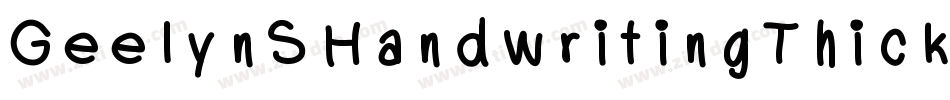 GeelynSHandwritingThick-qWLV字体转换