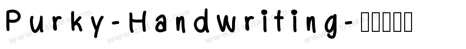 Purky-Handwriting字体转换