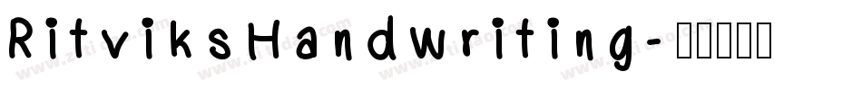 RitviksHandwriting字体转换