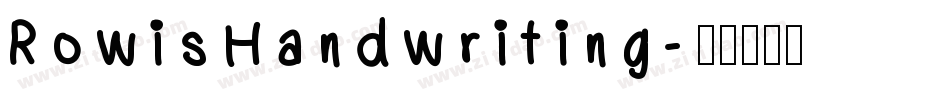 RowisHandwriting字体转换