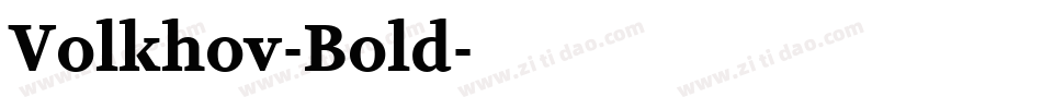 Volkhov-Bold字体转换