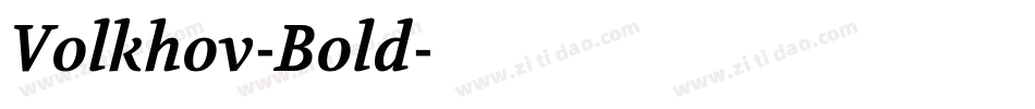 Volkhov-Bold字体转换