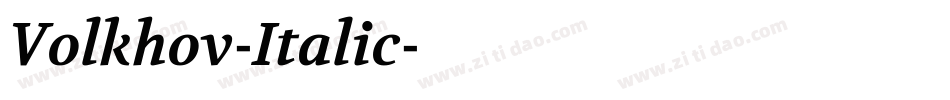 Volkhov-Italic字体转换