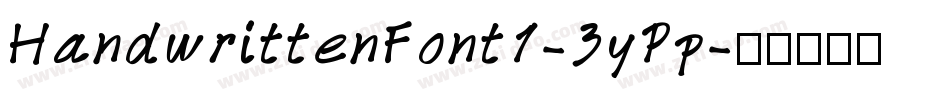 HandwrittenFont1-3yPp字体转换
