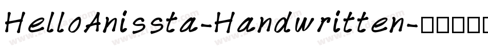HelloAnissta-Handwritten字体转换