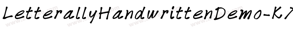 LetterallyHandwrittenDemo-K7dgl字体转换