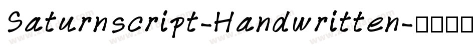 Saturnscript-Handwritten字体转换