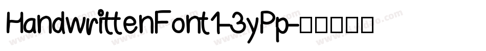HandwrittenFont1-3yPp字体转换