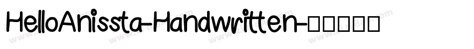 HelloAnissta-Handwritten字体转换