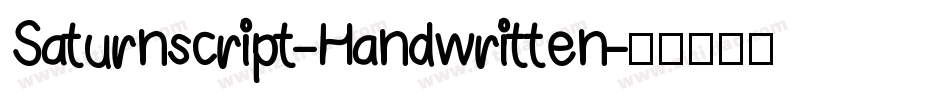 Saturnscript-Handwritten字体转换
