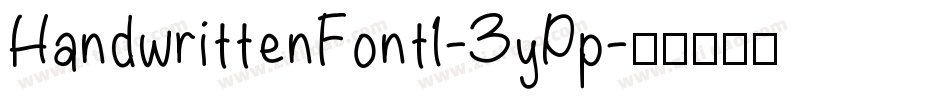 HandwrittenFont1-3yPp字体转换