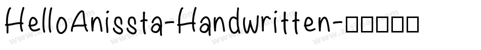 HelloAnissta-Handwritten字体转换