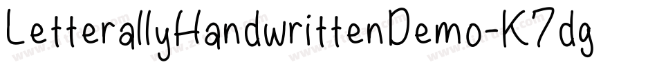 LetterallyHandwrittenDemo-K7dgl字体转换