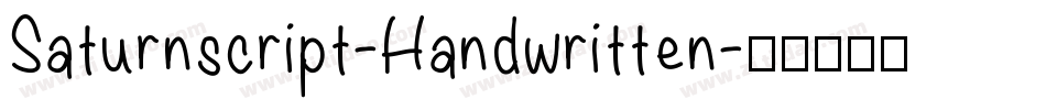 Saturnscript-Handwritten字体转换