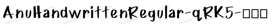 AnuHandwrittenRegular-qRK5字体转换