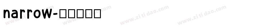 narrow字体转换