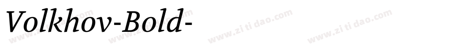 Volkhov-Bold字体转换