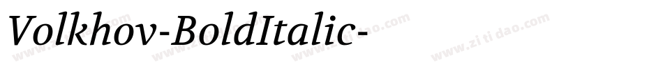 Volkhov-BoldItalic字体转换