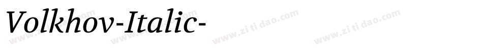 Volkhov-Italic字体转换