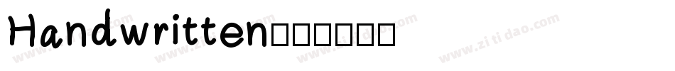 Handwritten字体转换