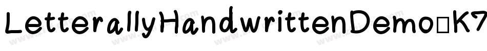 LetterallyHandwrittenDemo-K7dgl字体转换