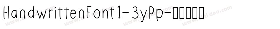 HandwrittenFont1-3yPp字体转换