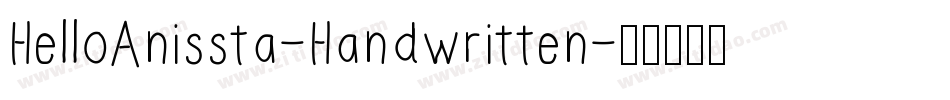 HelloAnissta-Handwritten字体转换