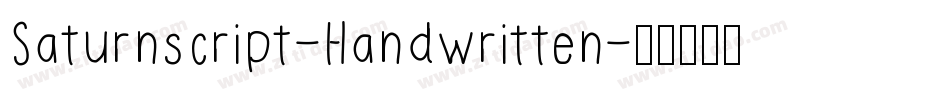 Saturnscript-Handwritten字体转换