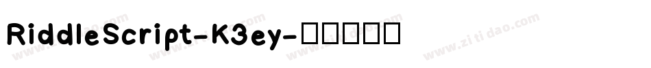 RiddleScript-K3ey字体转换
