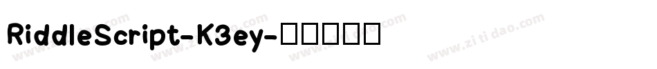 RiddleScript-K3ey字体转换