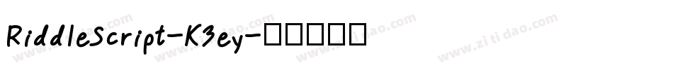 RiddleScript-K3ey字体转换