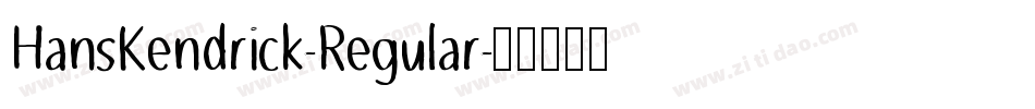 HansKendrick-Regular字体转换