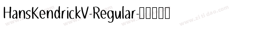 HansKendrickV-Regular字体转换