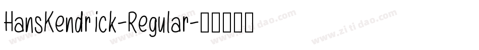 HansKendrick-Regular字体转换