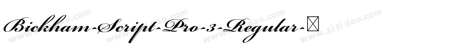 Bickham-Script-Pro-3-Regular字体转换