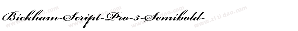 Bickham-Script-Pro-3-Semibold字体转换