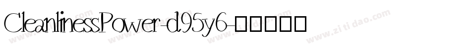 CleanlinessPower-d95y6字体转换