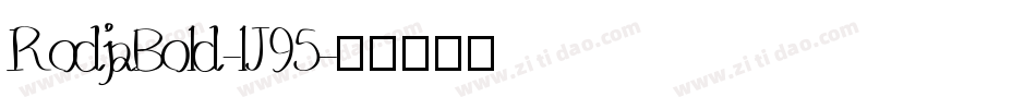 RodjaBold-lJ95字体转换