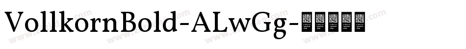 VollkornBold-ALwGg字体转换