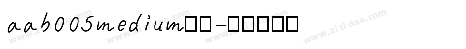 aab005medium字体字体转换
