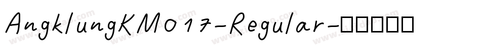 AngklungKM017-Regular字体转换