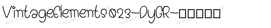 VintageElements023-DyGR字体转换