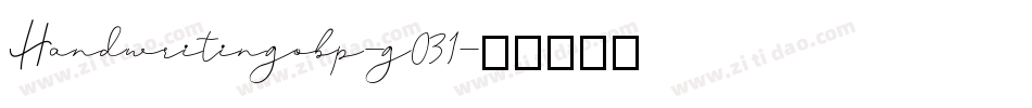 Handwritingobp-g031字体转换