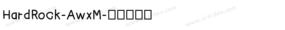 HardRock-AwxM字体转换