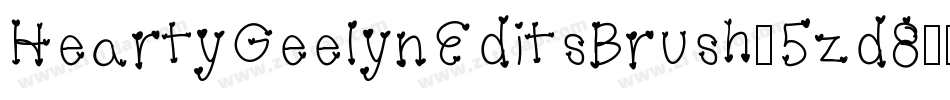 HeartyGeelynEditsBrush-5zd8字体转换