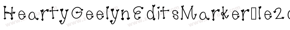HeartyGeelynEditsMarker-le2d字体转换