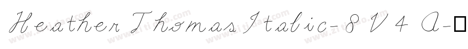 HeatherThomasItalic-8V4A字体转换